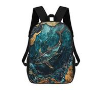 sinyumoney Children's Backpacks 3d Kids Backpack Eternal Wanderer Kintsugi Art Schoolbags Kids Backpack School Bags Toddler Student Fashion Bag Daypack for Boys Girls 17inch