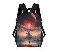 sinyumoney Children's Backpacks 3d Kids Backpack Fighters Intend to Conquer Schoolbags Kids Backpack School Bags Toddler Student Fashion Bag Daypack for Boys Girls 17inch