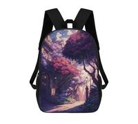 sinyumoney Children's Backpacks 3d Kids Backpack Floral City Schoolbags Kids Backpack School Bags Toddler Student Fashion Bag Daypack for Boys Girls 17inch