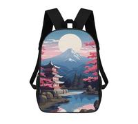 sinyumoney Children's Backpacks 3d Kids Backpack Japanese Temple Landscape Schoolbags Kids Backpack School Bags Toddler Student Fashion Bag Daypack for Boys Girls 17inch