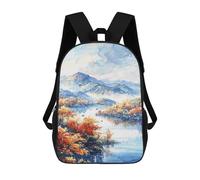 sinyumoney Children's Backpacks 3d Kids Backpack Lake Autumn Schoolbags Kids Backpack School Bags Toddler Student Fashion Bag Daypack for Boys Girls 17inch