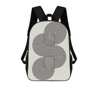 sinyumoney Children's Backpacks 3d Kids Backpack Lines And Boho 1 Schoolbags Kids Backpack School Bags Toddler Student Fashion Bag Daypack for Boys Girls 17inch