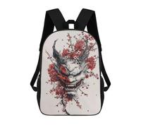 sinyumoney Children's Backpacks 3d Kids Backpack Minimalist Japanese Oni Schoolbags Kids Backpack School Bags Toddler Student Fashion Bag Daypack for Boys Girls 17inch