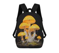 sinyumoney Children's Backpacks 3d Kids Backpack Mushrooms in Yellow Schoolbags Kids Backpack School Bags Toddler Student Fashion Bag Daypack for Boys Girls 17inch