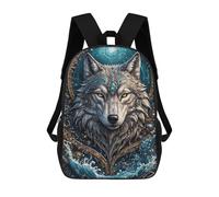 sinyumoney Children's Backpacks 3d Kids Backpack Ocean Wolf Steampunk Schoolbags Kids Backpack School Bags Toddler Student Fashion Bag Daypack for Boys Girls 17inch