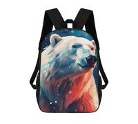 sinyumoney Children's Backpacks 3d Kids Backpack Polar Bear Colorful Schoolbags Kids Backpack School Bags Toddler Student Fashion Bag Daypack for Boys Girls 17inch