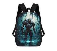 sinyumoney Children's Backpacks 3d Kids Backpack Robot Exploring Forest Schoolbags Kids Backpack School Bags Toddler Student Fashion Bag Daypack for Boys Girls 17inch