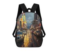 sinyumoney Children's Backpacks 3d Kids Backpack Sin City Las Vegas USA Schoolbags Kids Backpack School Bags Toddler Student Fashion Bag Daypack for Boys Girls 17inch