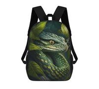 sinyumoney Children's Backpacks 3d Kids Backpack Snake Portrait Schoolbags Kids Backpack School Bags Toddler Student Fashion Bag Daypack for Boys Girls 17inch