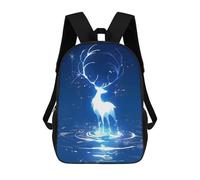 sinyumoney Children's Backpacks 3d Kids Backpack Spirit Deer Schoolbags Kids Backpack School Bags Toddler Student Fashion Bag Daypack for Boys Girls 17inch