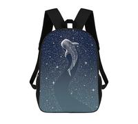 sinyumoney Children's Backpacks 3d Kids Backpack Star Eater Turquoise GRAD Schoolbags Kids Backpack School Bags Toddler Student Fashion Bag Daypack for Boys Girls 17inch
