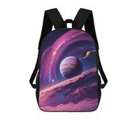 sinyumoney Children's Backpacks 3d Kids Backpack The Purple Planet Schoolbags Kids Backpack School Bags Toddler Student Fashion Bag Daypack for Boys Girls 17inch
