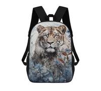 sinyumoney Children's Backpacks 3d Kids Backpack Tiger King of The Jungle Schoolbags Kids Backpack School Bags Toddler Student Fashion Bag Daypack for Boys Girls 17inch