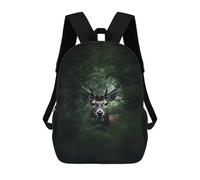 sinyumoney Children's Backpacks 3d Kids Backpack Trophy Deer Head Stag Schoolbags Kids Backpack School Bags Toddler Student Fashion Bag Daypack for Boys Girls 17inch