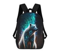 sinyumoney Children's Backpacks 3d Kids Backpack White Bear in Forest Schoolbags Kids Backpack School Bags Toddler Student Fashion Bag Daypack for Boys Girls 17inch