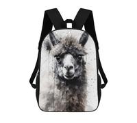 sinyumoney Children's Backpacks Alpaca Andean Charm School Bag 3D Printed Children's School Backpack Fashion Travel Backpacks for Kids School Students 17inch