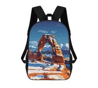 sinyumoney Children's Backpacks Arches National Park in Winter School Bag 3D Printed Children's School Backpack Fashion Travel Backpacks for Kids School Students 17inch