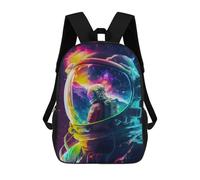 sinyumoney Children's Backpacks Astronaut in Mountains 2 School Bag 3D Printed Children's School Backpack Fashion Travel Backpacks for Kids School Students 17inch