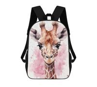 sinyumoney Children's Backpacks Baby Giraffe Portrait School Bag 3D Printed Children's School Backpack Fashion Travel Backpacks for Kids School Students 17inch