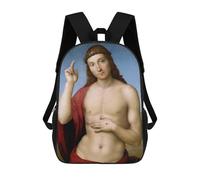 sinyumoney Children's Backpacks Christ Blessing by Raphael School Bag 3D Printed Children's School Backpack Fashion Travel Backpacks for Kids School Students 17inch
