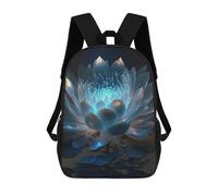 sinyumoney Children's Backpacks Colorful Lotus Flowers School Bag 3D Printed Children's School Backpack Fashion Travel Backpacks for Kids School Students 17inch