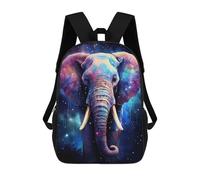 sinyumoney Children's Backpacks Cosmic Fantasy Elephant School Bag 3D Printed Children's School Backpack Fashion Travel Backpacks for Kids School Students 17inch