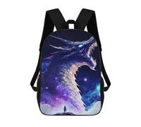 sinyumoney Children's Backpacks Dragon Lonely School Bag 3D Printed Children's School Backpack Fashion Travel Backpacks for Kids School Students 17inch