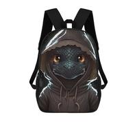 sinyumoney Children's Backpacks Dragon with A Hoodie School Bag 3D Printed Children's School Backpack Fashion Travel Backpacks for Kids School Students 17inch