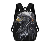 sinyumoney Children's Backpacks Eagle with Snowy Wings School Bag 3D Printed Children's School Backpack Fashion Travel Backpacks for Kids School Students 17inch