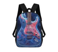 sinyumoney Children's Backpacks Electric Guitar Abstract Art School Bag 3D Printed Children's School Backpack Fashion Travel Backpacks for Kids School Students 17inch