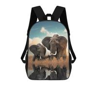 sinyumoney Children's Backpacks Elephant Love School Bag 3D Printed Children's School Backpack Fashion Travel Backpacks for Kids School Students 17inch
