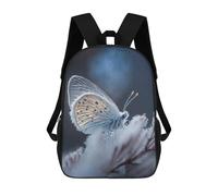 sinyumoney Children's Backpacks Frosty Butterfly on Ice School Bag 3D Printed Children's School Backpack Fashion Travel Backpacks for Kids School Students 17inch
