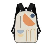 sinyumoney Children's Backpacks Geometric Shapes 06 School Bag 3D Printed Children's School Backpack Fashion Travel Backpacks for Kids School Students 17inch