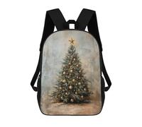 sinyumoney Children's Backpacks Golden Christmas Tree School Bag 3D Printed Children's School Backpack Fashion Travel Backpacks for Kids School Students 17inch