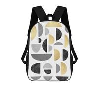 sinyumoney Children's Backpacks Golden Pattern School Bag 3D Printed Children's School Backpack Fashion Travel Backpacks for Kids School Students 17inch