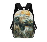 sinyumoney Children's Backpacks Guardian of The Wilds School Bag 3D Printed Children's School Backpack Fashion Travel Backpacks for Kids School Students 17inch