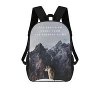 sinyumoney Children's Backpacks Hardest Climb School Bag 3D Printed Children's School Backpack Fashion Travel Backpacks for Kids School Students 17inch