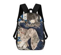 sinyumoney Children's Backpacks Japan School School Bag 3D Printed Children's School Backpack Fashion Travel Backpacks for Kids School Students 17inch