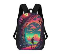 sinyumoney Children's Backpacks Journey Through Vibrant Landscapes School Bag 3D Printed Children's School Backpack Fashion Travel Backpacks for Kids School Students 17inch