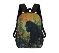sinyumoney Children's Backpacks Jungle Sentinel School Bag 3D Printed Children's School Backpack Fashion Travel Backpacks for Kids School Students 17inch