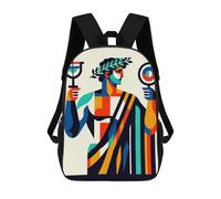 sinyumoney Children's Backpacks Kids Apollo God of Oracles School Bag Boys Backpack Travel Bag Student Schoolbag Book Stationery Bag School Bags 17inch