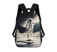 sinyumoney Children's Backpacks Kids Astronaut Exploring Moon School Bag Boys Backpack Travel Bag Student Schoolbag Book Stationery Bag School Bags 17inch