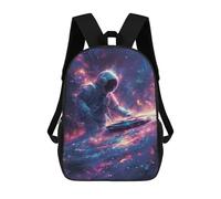 sinyumoney Children's Backpacks Kids Astronaut Space Dj School Bag Boys Backpack Travel Bag Student Schoolbag Book Stationery Bag School Bags 17inch