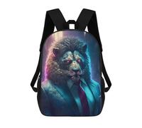 sinyumoney Children's Backpacks Kids Boss Lion in Suit School Bag Boys Backpack Travel Bag Student Schoolbag Book Stationery Bag School Bags 17inch