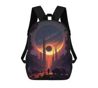 sinyumoney Children's Backpacks Kids City Beneath A Sun School Bag Boys Backpack Travel Bag Student Schoolbag Book Stationery Bag School Bags 17inch