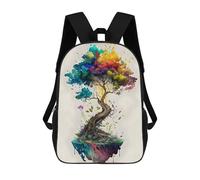 sinyumoney Children's Backpacks Kids Colorful Tree School Bag Boys Backpack Travel Bag Student Schoolbag Book Stationery Bag School Bags 17inch