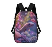 sinyumoney Children's Backpacks Kids Curious Baby Eel Fish in Coral Reef School Bag Boys Backpack Travel Bag Student Schoolbag Book Stationery Bag School Bags 17inch