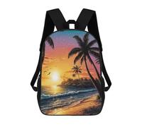 sinyumoney Children's Backpacks Kids Enchanting Sunset Oasis School Bag Boys Backpack Travel Bag Student Schoolbag Book Stationery Bag School Bags 17inch