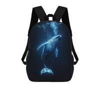 sinyumoney Children's Backpacks Kids Humpback Whale Underwater School Bag Boys Backpack Travel Bag Student Schoolbag Book Stationery Bag School Bags 17inch