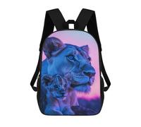 sinyumoney Children's Backpacks Kids Lioness And Cub School Bag Boys Backpack Travel Bag Student Schoolbag Book Stationery Bag School Bags 17inch